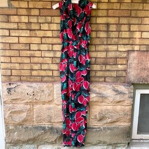 American Apparel Chiffon Watermelon Jumpsuit